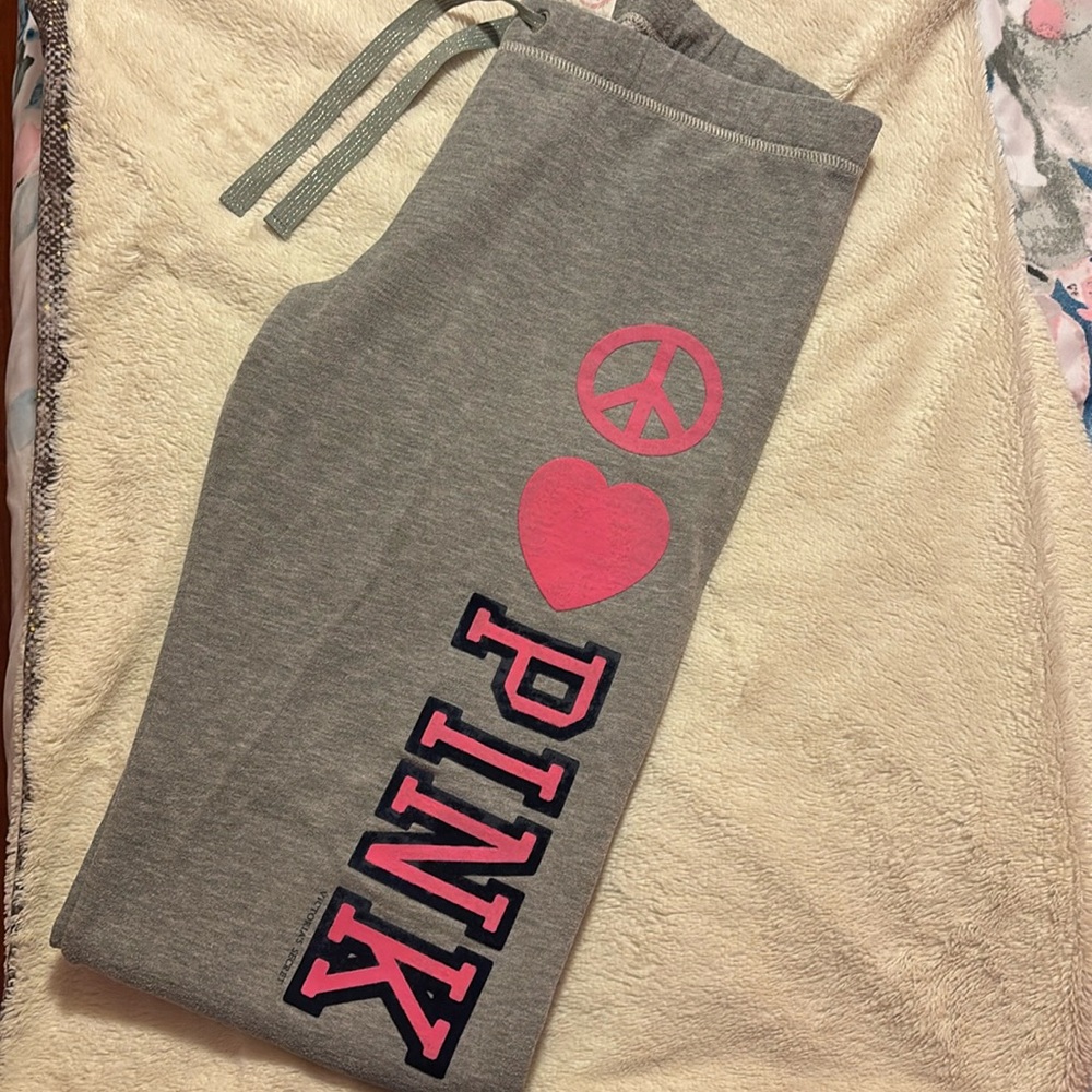 Pink Peace Love Pink Jogger Sweatpants